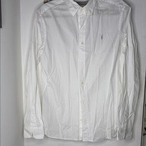 All Saints White Casual Button dress Down Shirt Size S like a new